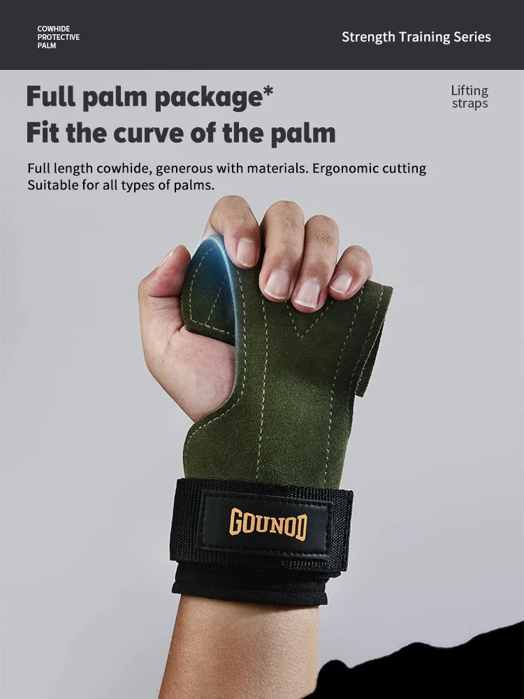 1Pair Cute Cat's Paw Fitness Gloves Cowhide Lifting Straps Grips for Women Gym Workouts Hard Pull