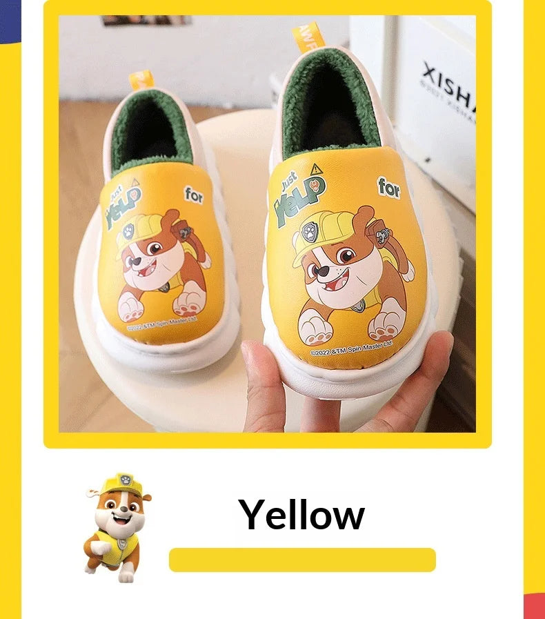 Paw Patrol Chase Slippers Cute 3D Dog Character Plush Lined Soft Shoes Warm Indoor Footwear for Toddler Boys