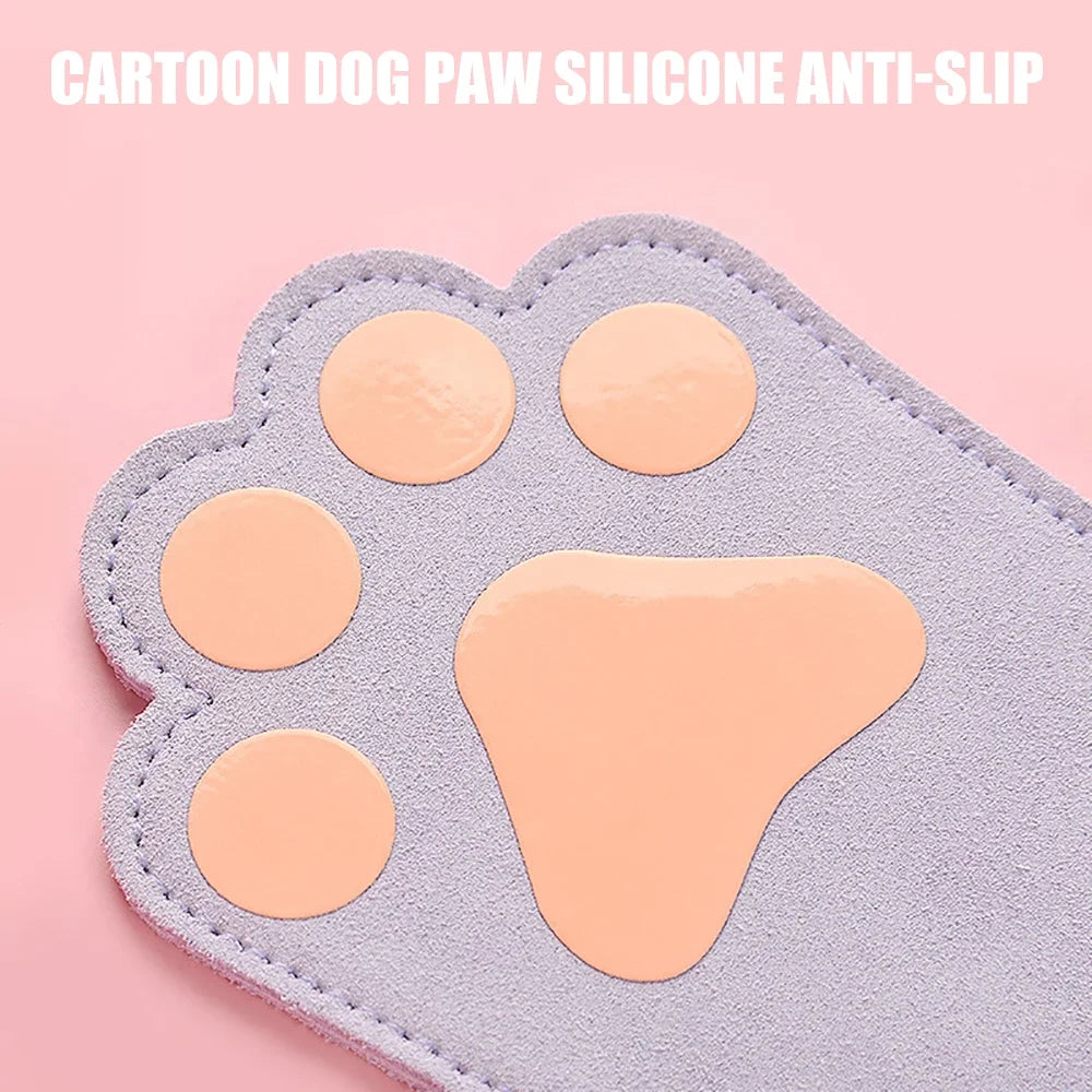 1Pair Cute Cat's Paw Fitness Gloves Cowhide Lifting Straps Grips for Women Gym Workouts Hard Pull