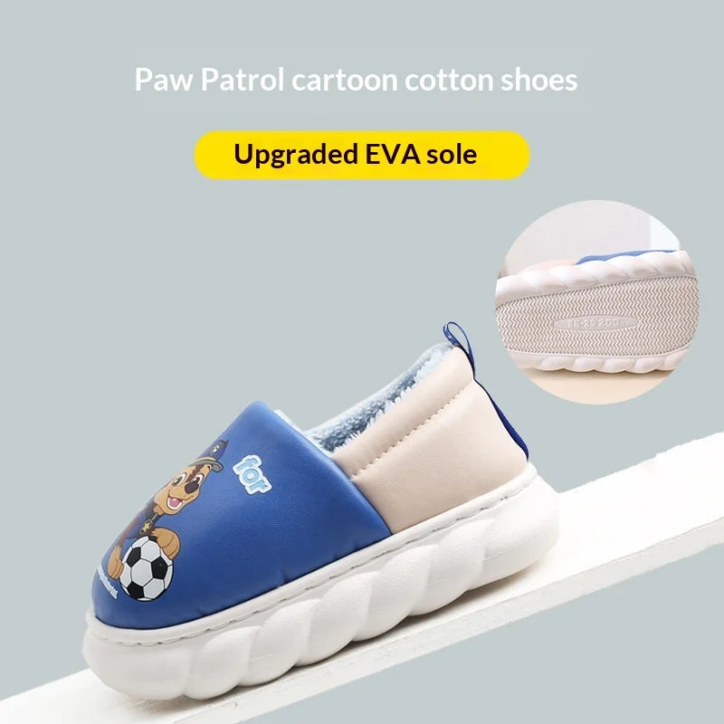 Paw Patrol Chase Slippers Cute 3D Dog Character Plush Lined Soft Shoes Warm Indoor Footwear for Toddler Boys