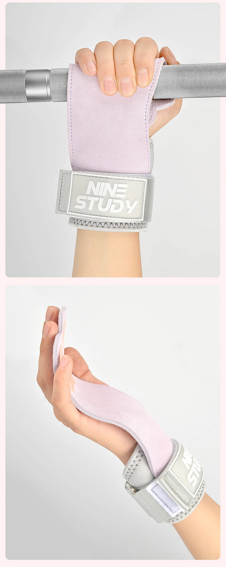1Pair Cute Cat's Paw Fitness Gloves Cowhide Lifting Straps Grips for Women Gym Workouts Hard Pull