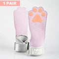 1Pair Cute Cat's Paw Fitness Gloves Cowhide Lifting Straps Grips for Women Gym Workouts Hard Pull
