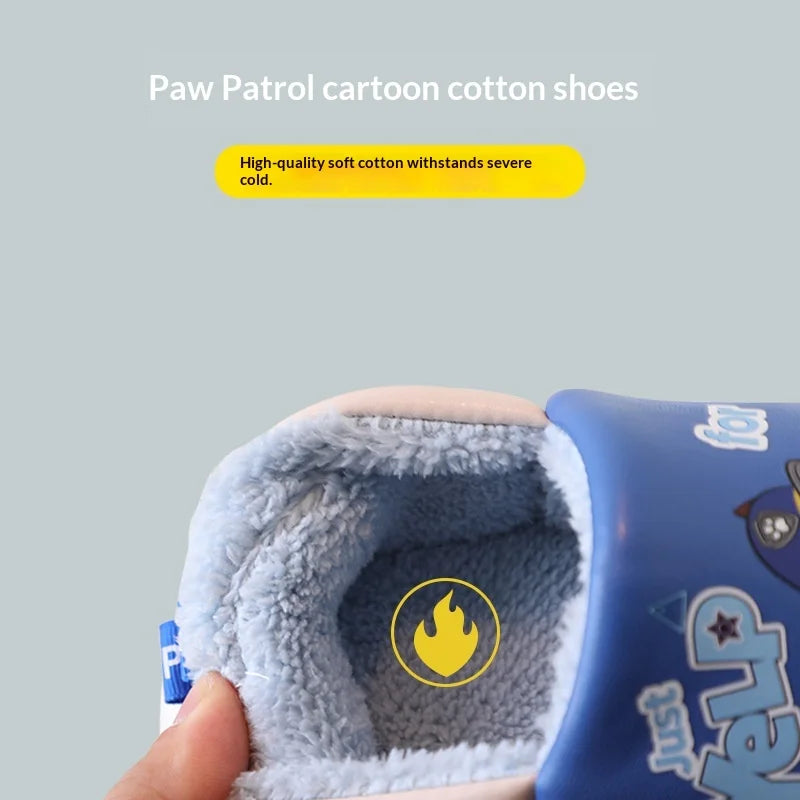 Paw Patrol Chase Slippers Cute 3D Dog Character Plush Lined Soft Shoes Warm Indoor Footwear for Toddler Boys